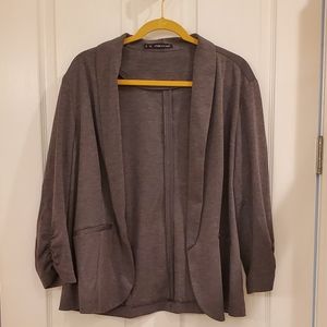 Maurices plus size 2 gray open front blazer
